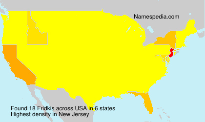 Surname Fridkis in USA Surname Fridkis in USA