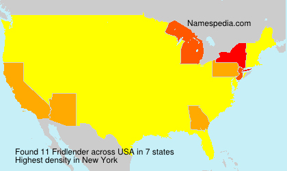 Surname Fridlender in USA Surname Fridlender in USA