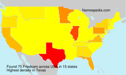 Surname Friedsam in USA Surname Friedsam in USA