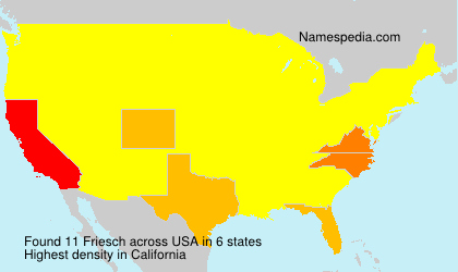 Surname Friesch in USA