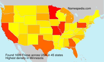 Surname Friese in USA Surname Friese in USA