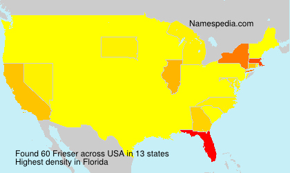 Surname Frieser in USA Surname Frieser in USA