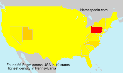 Surname Frigm in USA Surname Frigm in USA