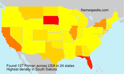 Surname Friman in USA Surname Friman in USA