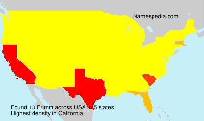 Surname Frimm in USA Surname Frimm in USA