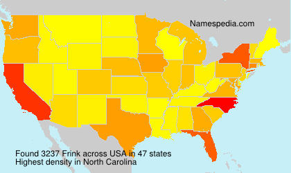 Surname Frink in USA Surname Frink in USA