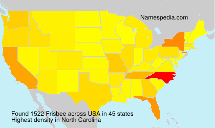 Surname Frisbee in USA Surname Frisbee in USA