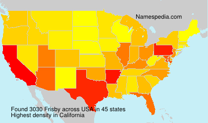 Surname Frisby in USA Surname Frisby in USA