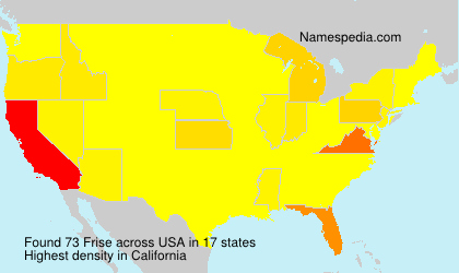 Surname Frise in USA Surname Frise in USA
