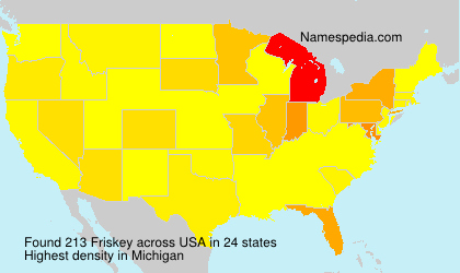 Surname Friskey in USA Surname Friskey in USA