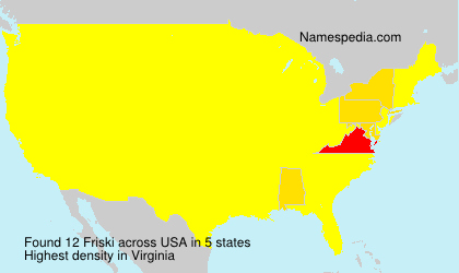 Surname Friski in USA Surname Friski in USA
