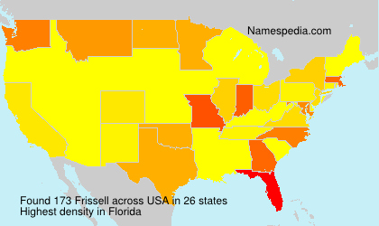 Surname Frissell in USA Surname Frissell in USA