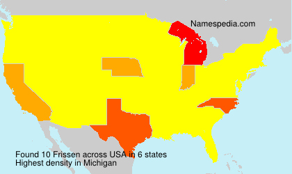 Surname Frissen in USA Surname Frissen in USA