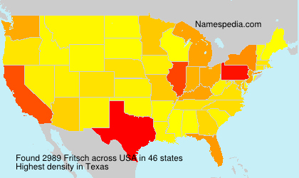 Surname Fritsch in USA Surname Fritsch in USA