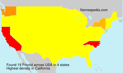 Surname Frivold in USA Surname Frivold in USA