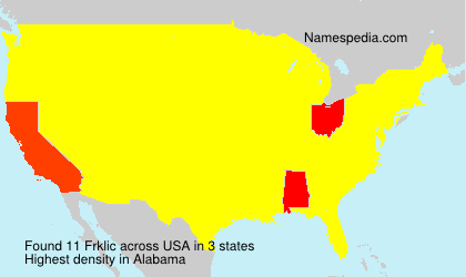 Surname Frklic in USA Surname Frklic in USA