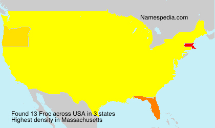 Surname Froc in USA Surname Froc in USA