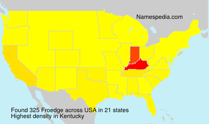 Surname Froedge in USA Surname Froedge in USA