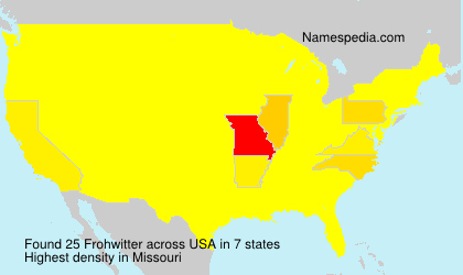 Surname Frohwitter in USA Surname Frohwitter in USA