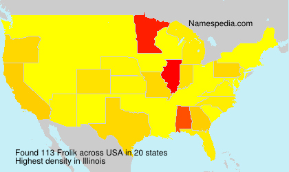 Surname Frolik in USA Surname Frolik in USA