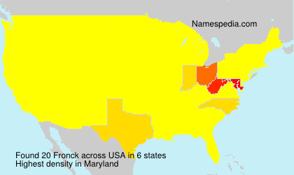 Surname Fronck in USA Surname Fronck in USA