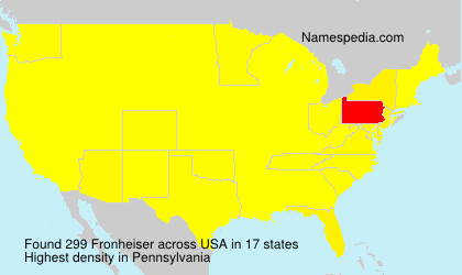 Surname Fronheiser in USA Surname Fronheiser in USA
