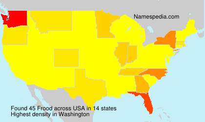 Surname Frood in USA Surname Frood in USA