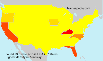 Surname Froste in USA Surname Froste in USA