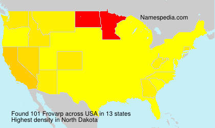 Surname Frovarp in USA Surname Frovarp in USA