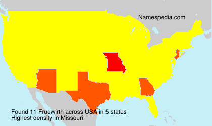 Surname Fruewirth in USA Surname Fruewirth in USA