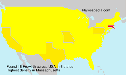 Surname Fruwirth in USA Surname Fruwirth in USA