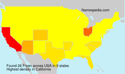 Surname Fryan in USA Surname Fryan in USA