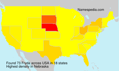 Surname Fryda in USA Surname Fryda in USA