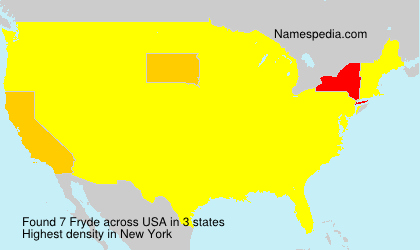 Surname Fryde in USA Surname Fryde in USA