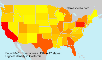 Surname Fryer in USA Surname Fryer in USA