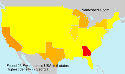 Surname Frysh in USA Surname Frysh in USA