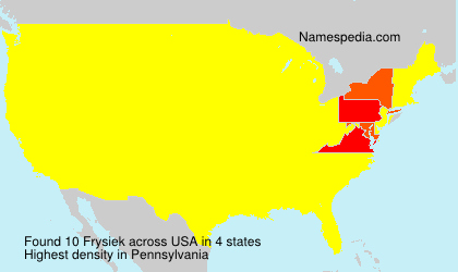 Surname Frysiek in USA Surname Frysiek in USA