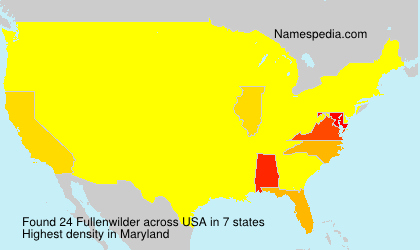 Surname Fullenwilder in USA Surname Fullenwilder in USA