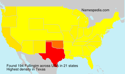 Surname Fullingim in USA Surname Fullingim in USA