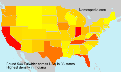 Surname Fulwider in USA Surname Fulwider in USA