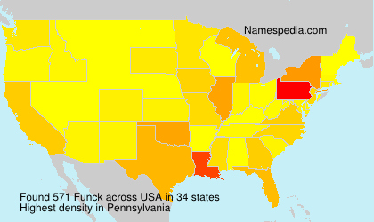 Surname Funck in USA