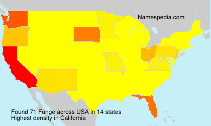 Surname Funge in USA Surname Funge in USA