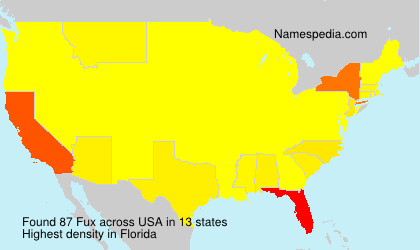 Surname Fux in USA Surname Fux in USA