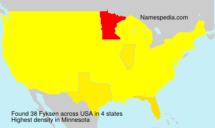 Surname Fyksen in USA Surname Fyksen in USA