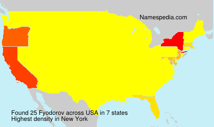 Surname Fyodorov in USA Surname Fyodorov in USA