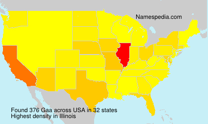 Surname Gaa in USA Surname Gaa in USA