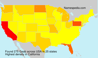 Surname Gaab in USA Surname Gaab in USA
