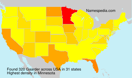 Surname Gaarder in USA Surname Gaarder in USA