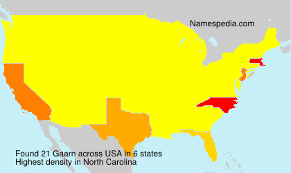 Surname Gaarn in USA Surname Gaarn in USA