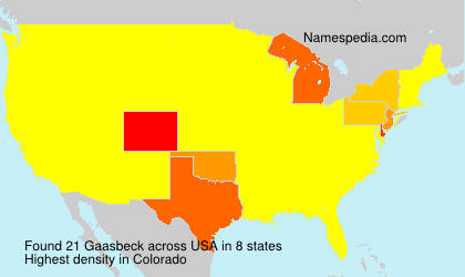 Surname Gaasbeck in USA Surname Gaasbeck in USA